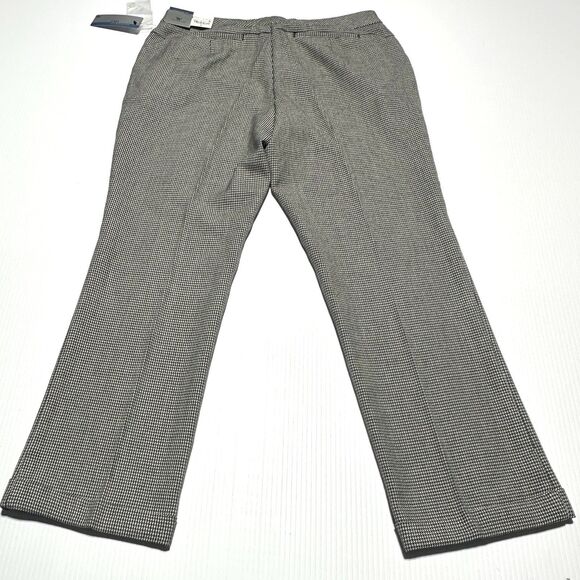 Worthington Modern Fit Pants Size 8 Black White Houndstooth Print Trousers NWT - Picture 7 of 12